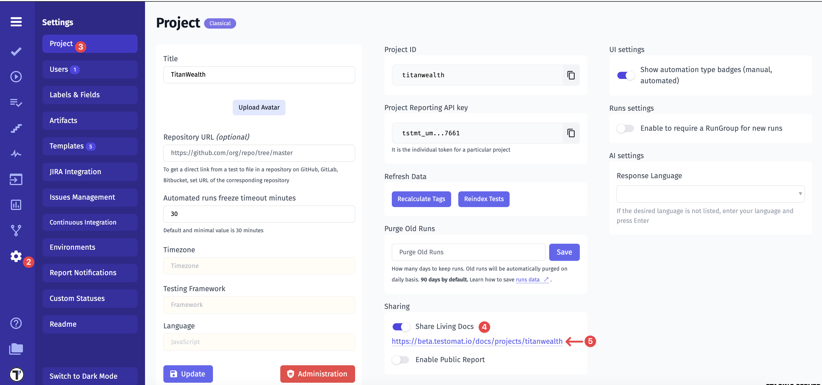 Share Living Docs link